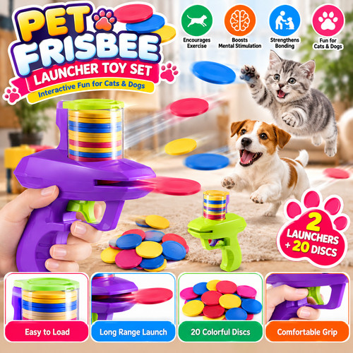Interactive cat dog toy set - cat,
