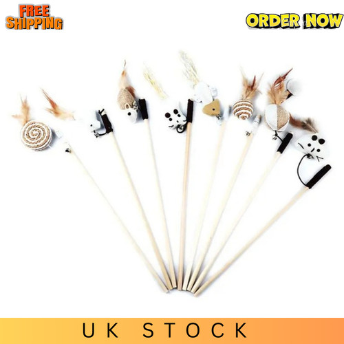 Cat feather wand toy - feather,