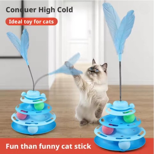Pattern feather cat toy - feather,