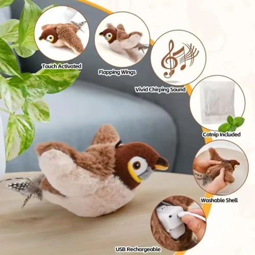 Interactive flying bird cat - interactive,