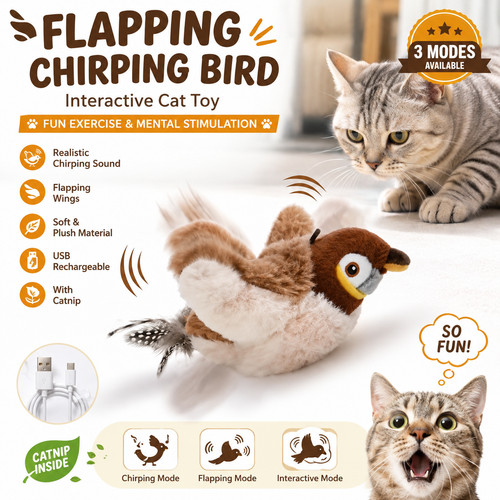 Interactive cat toy electronic - cat,