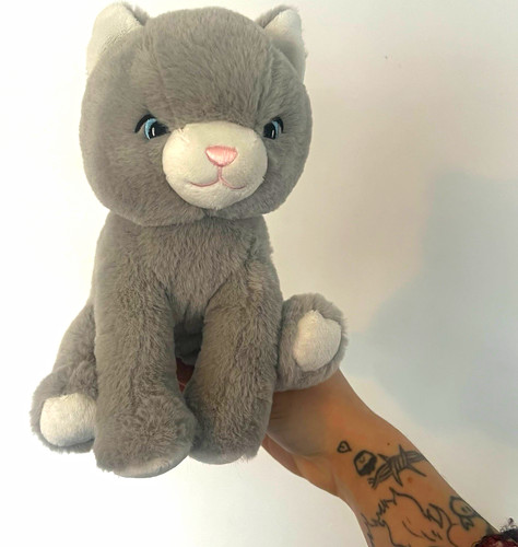 Flying tiger grey cat - grey, plush