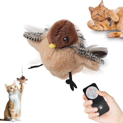 Flapping chirping bird cat toy - chirping,